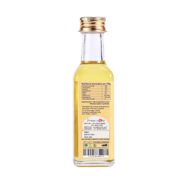 Wooden cold Pressed Sweet Almond Oil